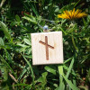 БРЕЛОК ДЕРЕВ'ЯНИЙ КВАДРАТНИЙ РУНА НАУТІЗ (KEYRING WOODEN SQUARE RUNE NAUTIZ)